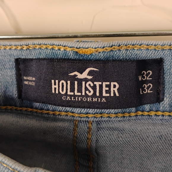 Men's Hollister Skinny Jeans Light Wash Stretchy Denim Plain Style Abercrombie - Picture 7 of 14